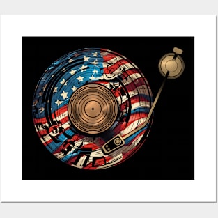 American Gold Turntable Posters and Art
